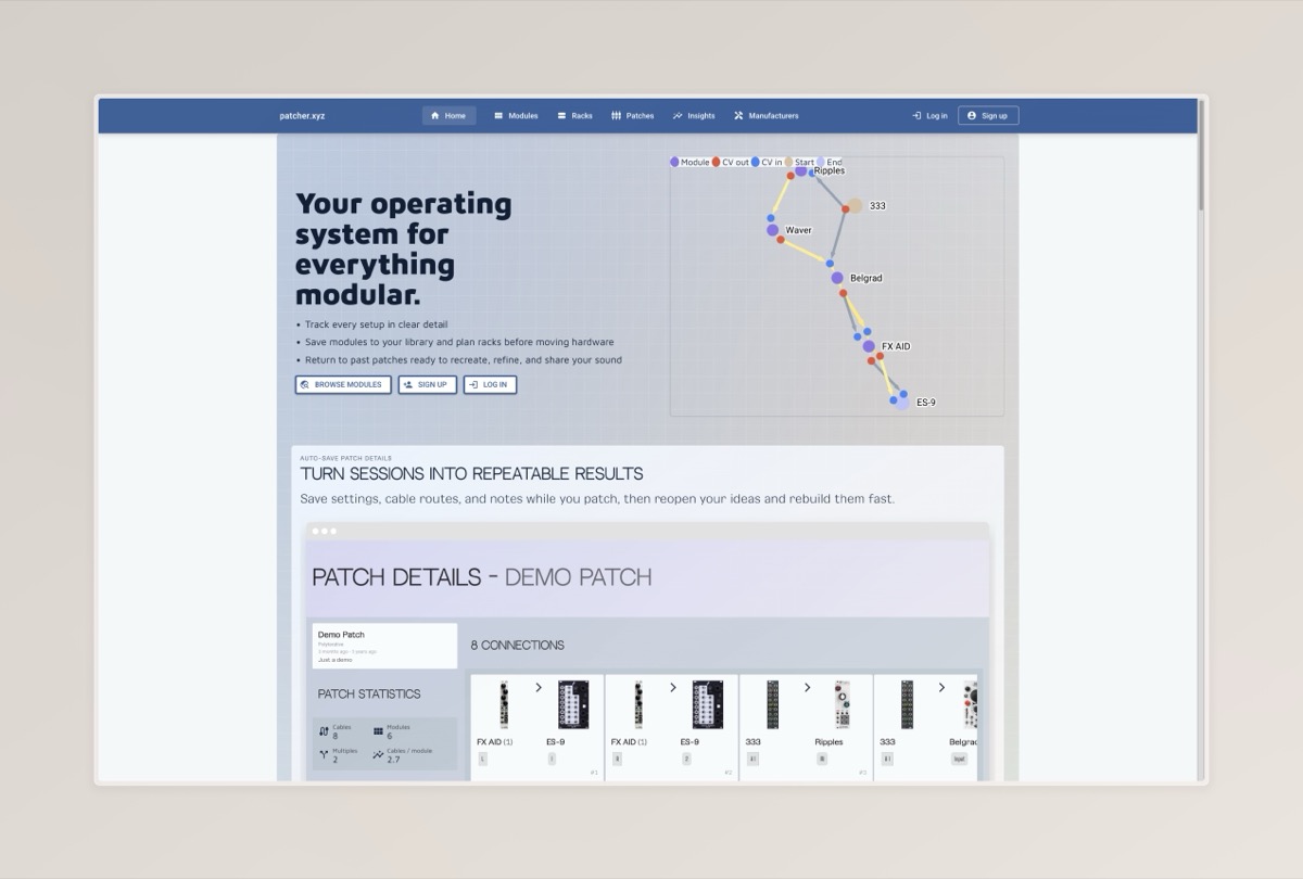 Patcher — Building a Database for Eurorack Modular Synthesis cover
